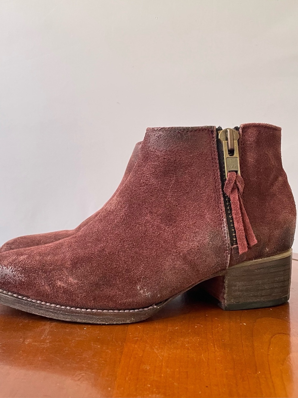 Freebird by Steven Onyx Burgundy Suede Ankle Booties | US 8 - Picture 3 of 10